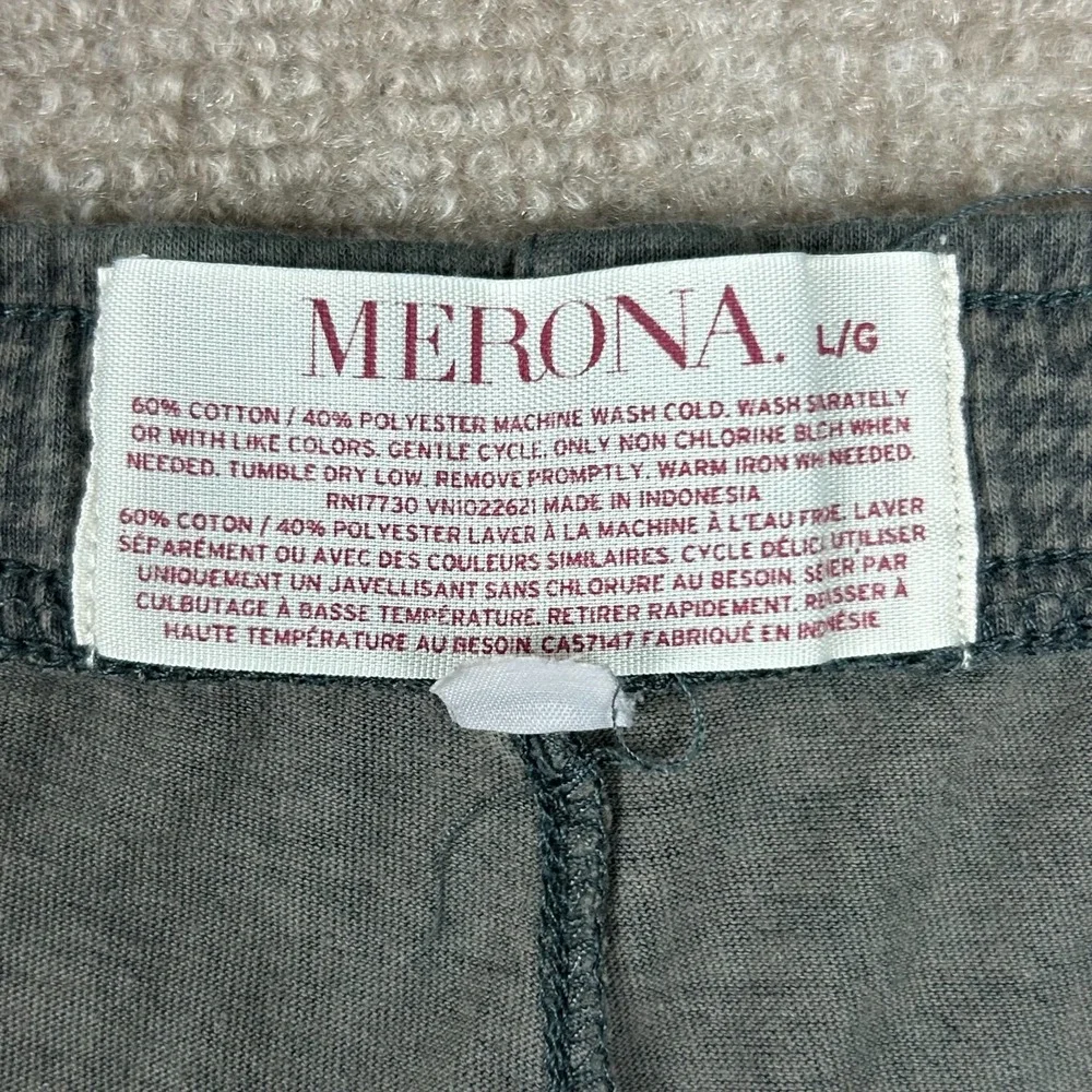 Merona Sleepwear Pajama Pants Mens Large Gray Houndstooth Loungewear Drawstring